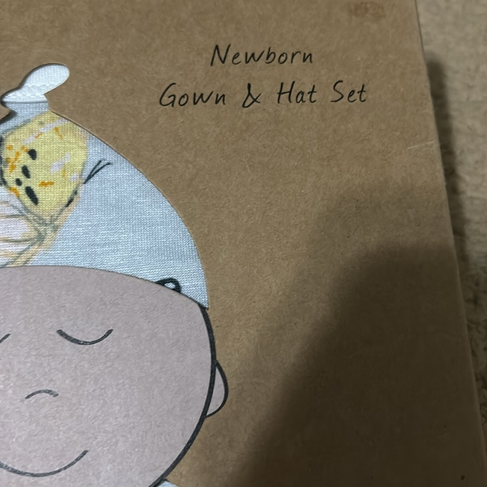 NWT Milkbarn newborn girl hat & sleeper bamboo - exile international butterflies - Picture 7 of 7